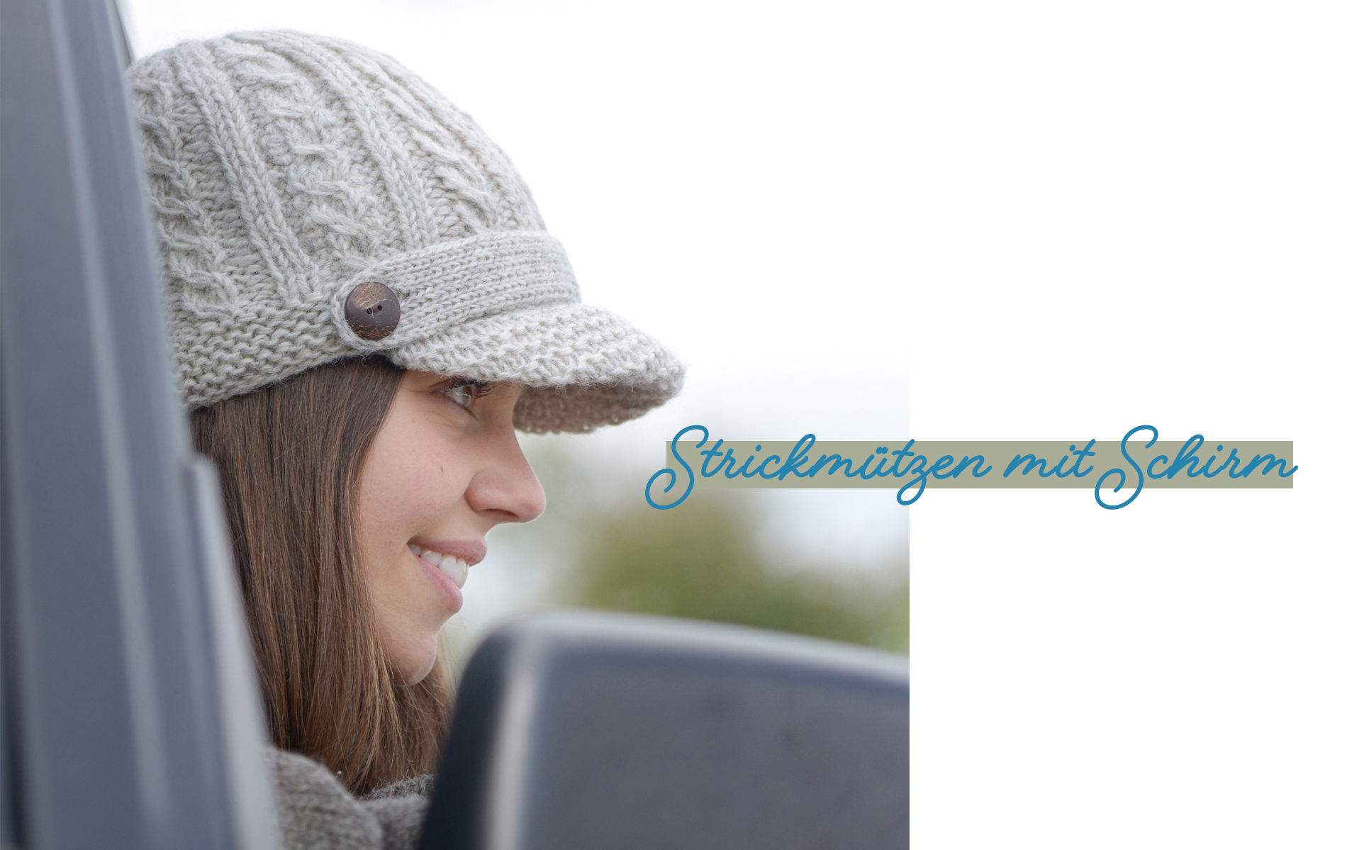 Strickmützen mit Schirm